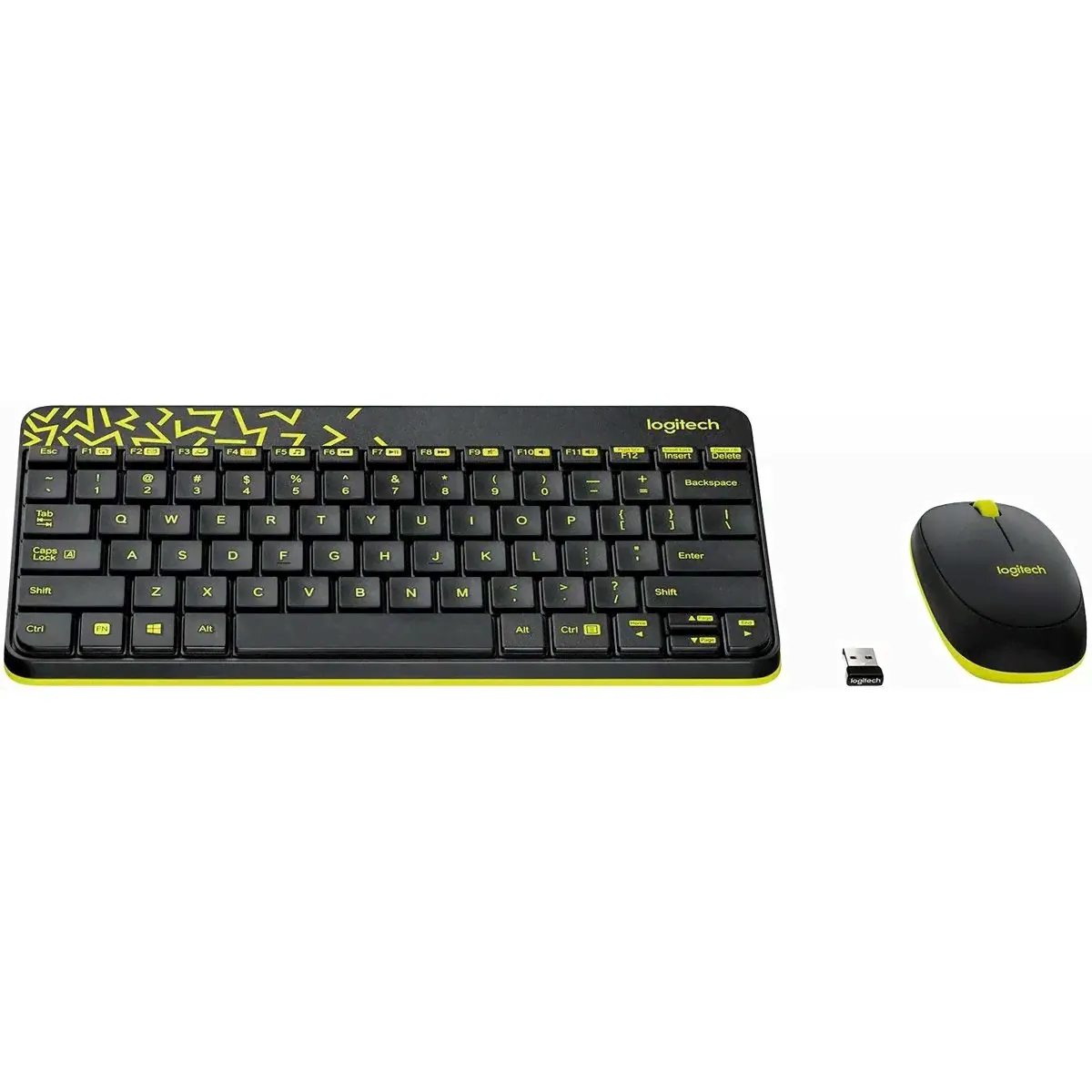 Комплект Клавиатура/мышь Logitech MK240 Nano Беспроводной Чёрный, 920-008213-0