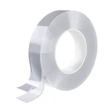 Многоразовая двухсторонняя прозрачная крепежная лента "Скотч NANO tape 5 м х 30 мм", 2 мм, DASWERK, 607929 (607929)