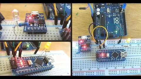 Arduino  Size Comparison (Uno , Nano, ProMini ,DigisparkAttiny85)