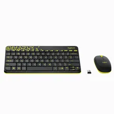 Клавиатура + мышь Logitech MK240 Nano, USB, черный/желтый