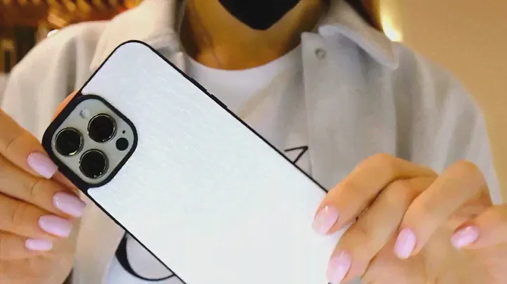 Чехол для iPhone 13 Pro Max ТПУ с дизайном кожи варана Black and White