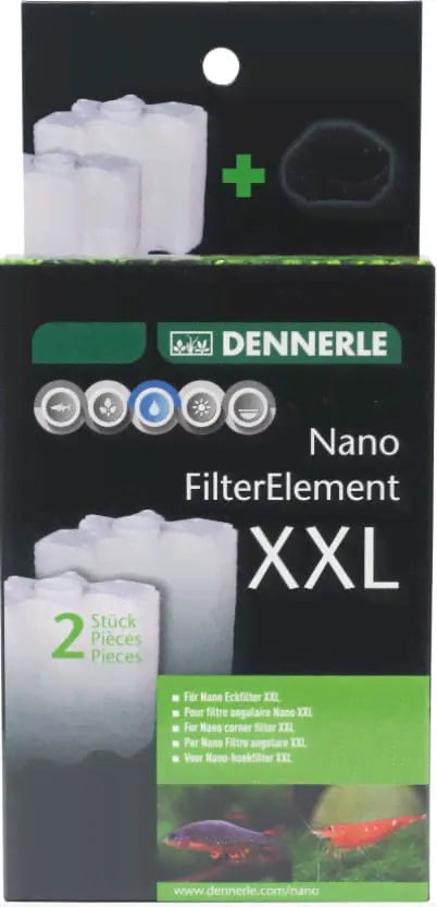 Картриджи для внутренних фильтров Dennerle Nano filter XXL, 2 шт-0