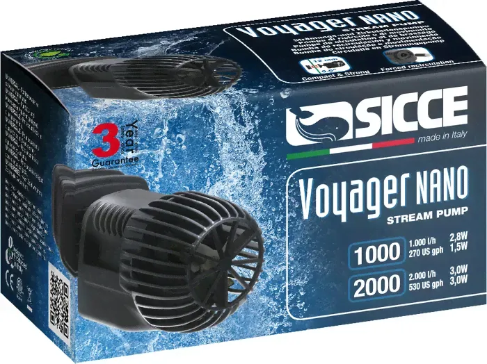 SICCE, Помпа течения "Nano Voyager 1", 1000 л/ч, 65x40x50 мм, 59268-0