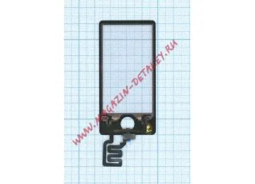 Сенсорное стекло (тачскрин) для Apple iPod nano 7 черный-0