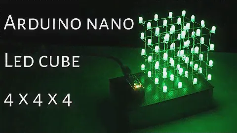 Светодиодный куб 4х4х4 с использованием Arduino nano