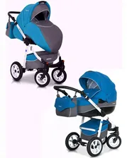 Коляска 2 в 1 Riko Nano голубая