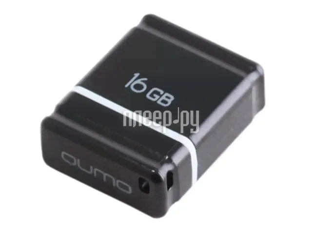 USB Flash Drive 16Gb - Qumo USB 2.0 Nano Black QM16GUD-NANO-B-0
