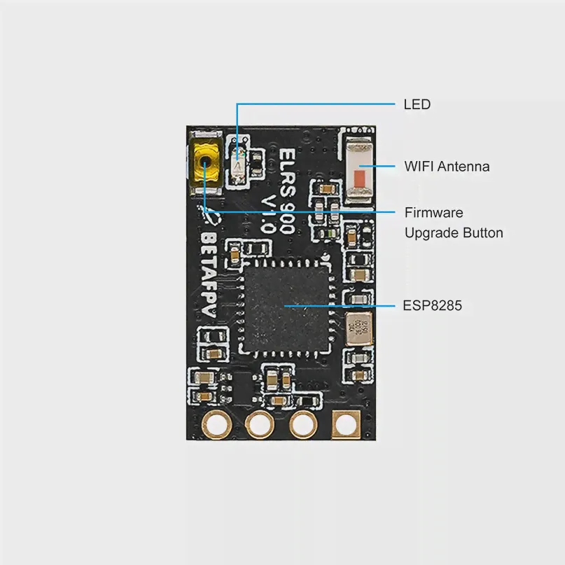 BETAFPV ELRS Nano приемник ExpressLRS 2,4G 915 МГц868 МГц приемник Nano RX дальнего действия 12 мм * 19 мм для радиоуправляемого самолета FPV дальнего радиуса действия (art.: 3920b805fef91)-0