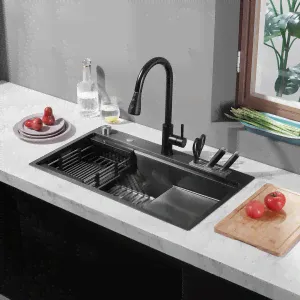 Ступенчатая кухонная мойка со смесителем Xiaomi Mensarjor Stepped Stainless Nano Sink (SS3118R-172R640NH)-1